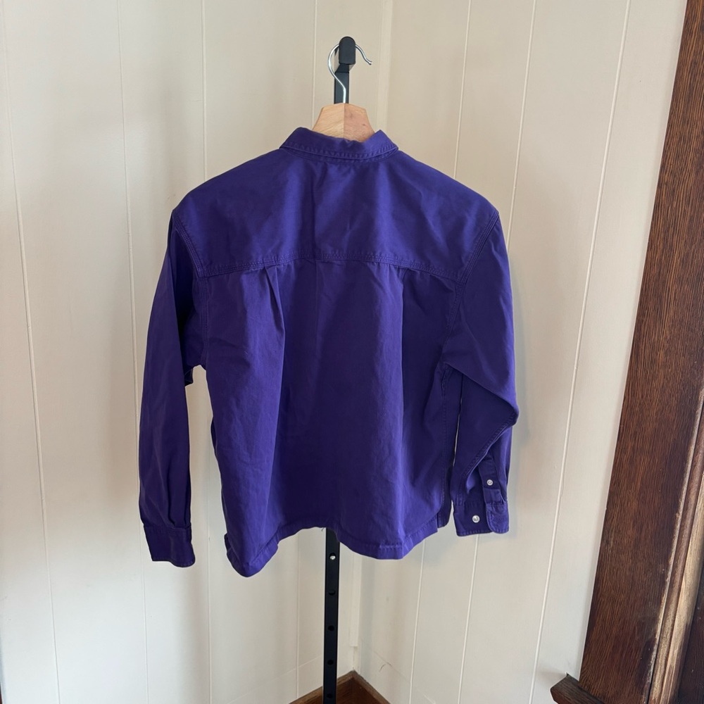 Vintage Disney Store Purple Button Up Seven Dwarfs Embroidered Shirt Women Small - Picture 7 of 10
